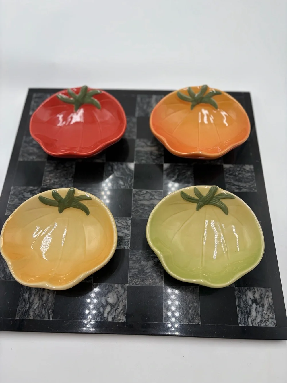 Vintage Tomato Shaped Ceramic Plates Set of 4 | Williams-Sonoma - Set of 4